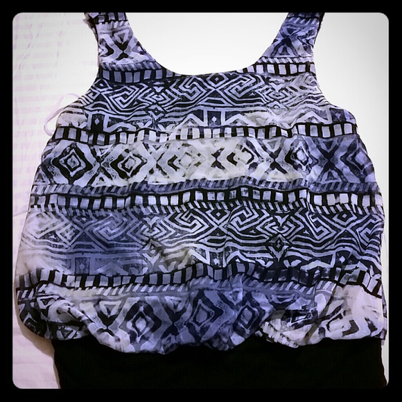 Aztec chiffon top