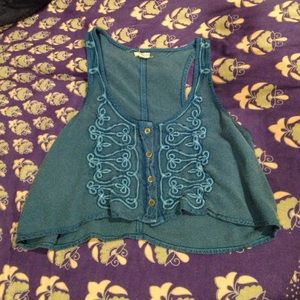Turquoise crop top