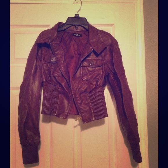BEBE Leather Bomber jacket