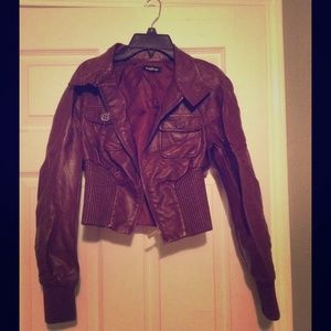 BEBE Leather Bomber jacket