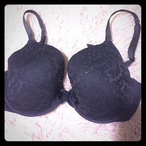 Dark Gray Crystal Aerie Bra