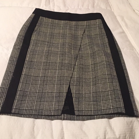 J Crew Asymmetric houndstooth skirt