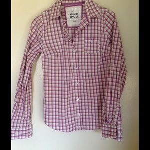 Plaid Long Sleeve Shirt by Mossimo Size Small
