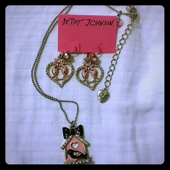Sold B. JOHNSON bird necklace earrings