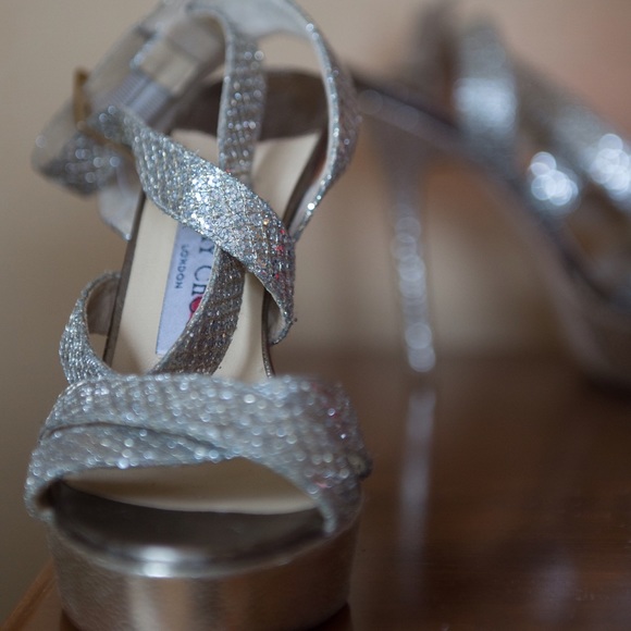 Jimmy choo vamp in champagne glitter 36.5