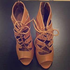 Lace up booty heels size 7