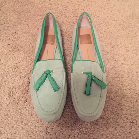Dolce Vita Mint Suede Loafers - Picture 2 of 4