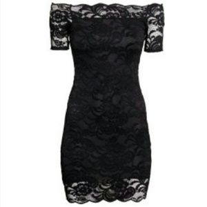 H&M black lace dress