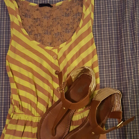 Brown and Lime dress