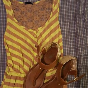 Brown and Lime dress