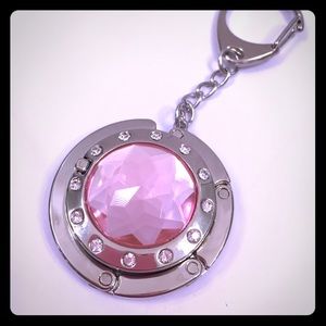 Sold - Purse hanger - light pink color with mirror
