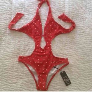 Cut out one piece swimsuit