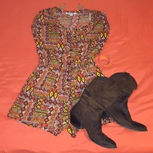 Cute Aztec or Southern Romper