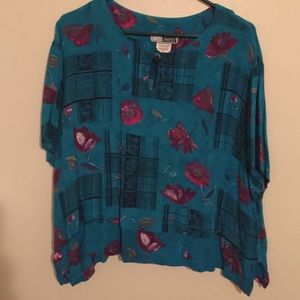 Casual Turquoise Blouse