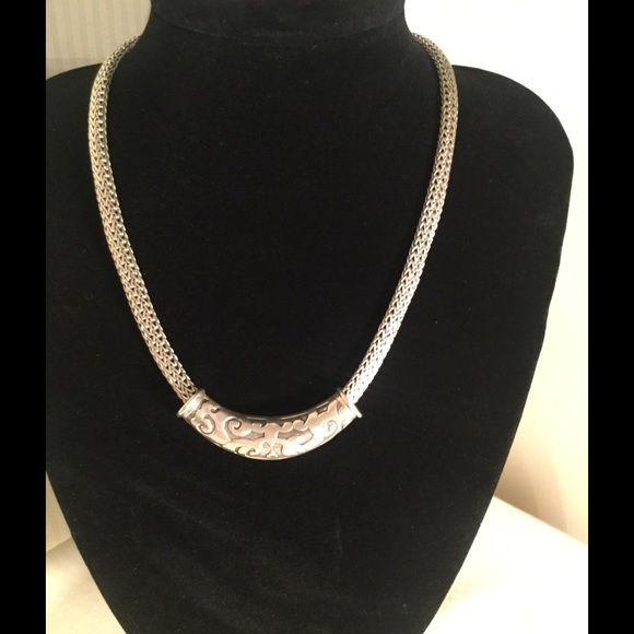 John Hardy Silver Wheat chain w Silver Slide
