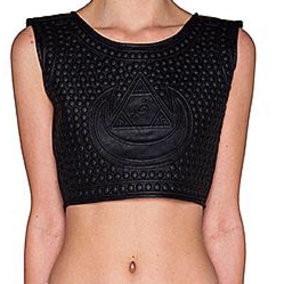NWT UNIF Braille Crop Top - Picture 3 of 4