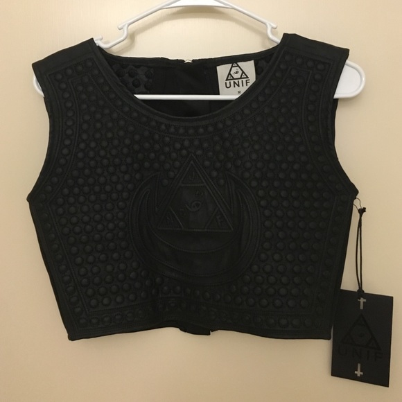 NWT UNIF Braille Crop Top - Picture 4 of 4