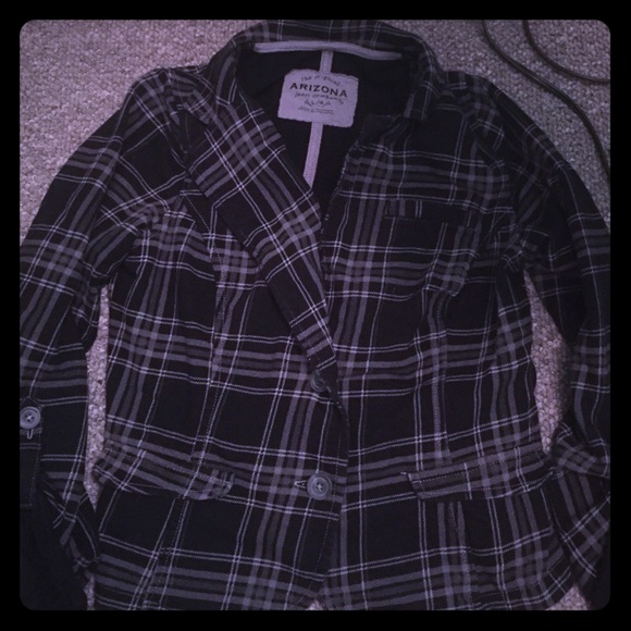 Black and gray blazer