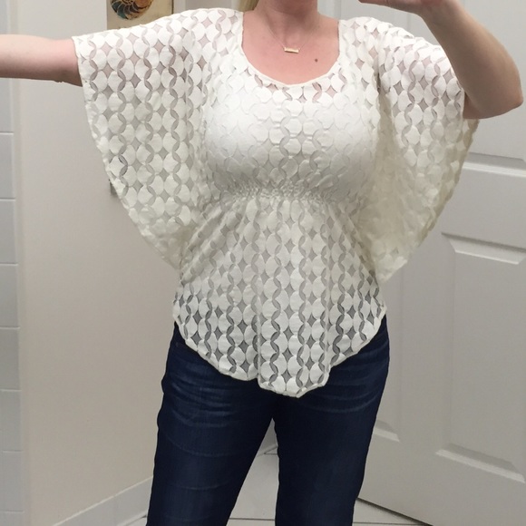 Anthropologie Boho Lace Top by The Addison Story - Picture 3 of 4