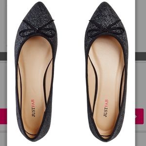 NWIB Just Fab Black Krissy Flats