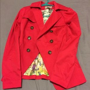 Red trench coat