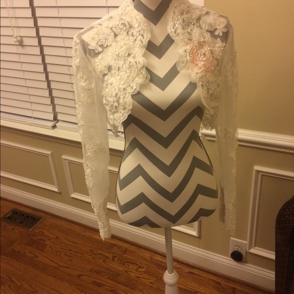 Lace wedding jacket