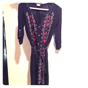 Anthropologie gathered vines tunic