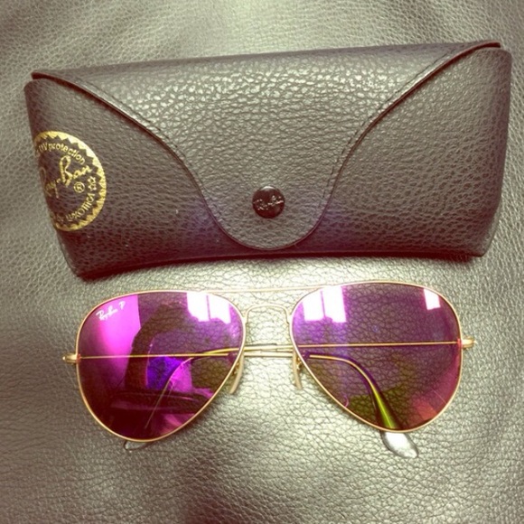 Ray-Ban Accessories - Pink lens polarized RayBans! NEW