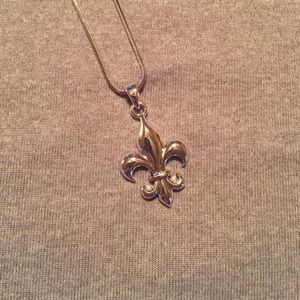 Fleur di lis silver necklace