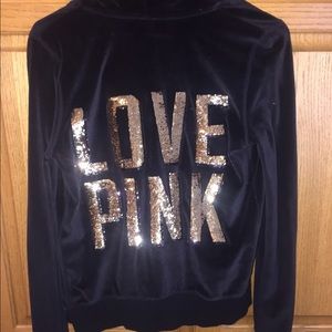 Victoria's Secret black and gold bling jacket