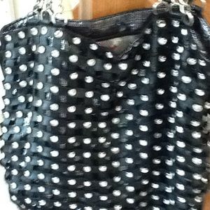 Black purse with rinestons