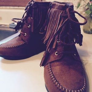 Fringe Wedge Booties! 🎃