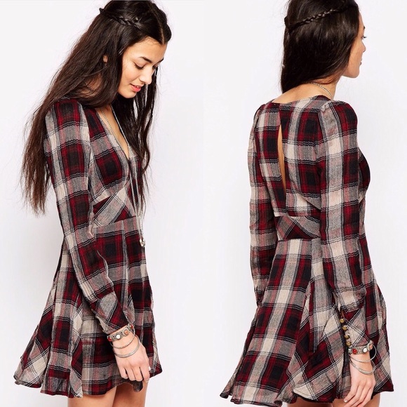 Free People plaid dress