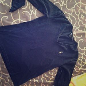 Navy blue, long-sleeve, v-neck, Tshirt