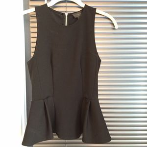 Black TopShop Peplum Top
