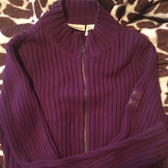 BEAUTIFUL DKNY BLING ZIP SWEATER/JACKET