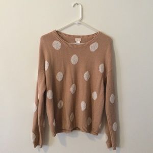 H&M Fuzzy Polka Dot Sweater