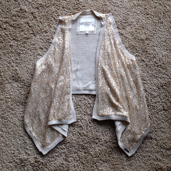 Abercrombie & Fitch Gold Sequined Vest