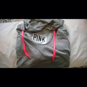 Victoria secret gray and pink pullover