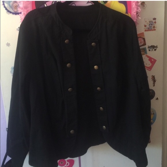 Black military style jacket