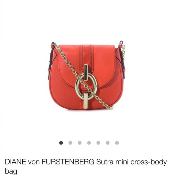 Diane Von FURSTENBERG mini sutra crossbody coral