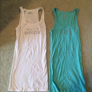 Two Victoria Secret bridal tank tops!