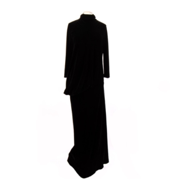 Authentic Jean Paul Gaultier Black Velvet Gown