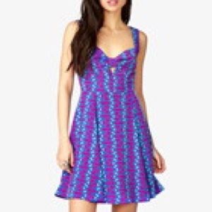 Purple patterned dress