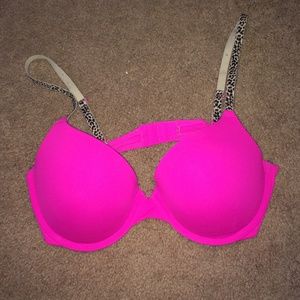 Victoria secret PINK push up cheetah bra 36c