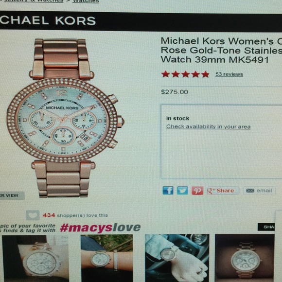 Michael Kors Rose Gold Watch - Picture 3 of 4