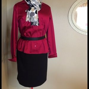 Coldwater Creek burgundy dress shirt