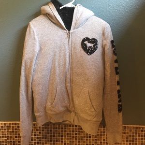 Victoria's Secret PINK lined hooded sweatshirt