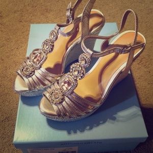 Antonio melani wedding sandals rhinestone prom 7.5