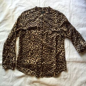 Ann Taylor Tops - Ann Taylor Leopard Safari Style Blouse Size 12 Ann Taylor Tops - Ann Taylor Leopard Safari Style Blouse Size 12